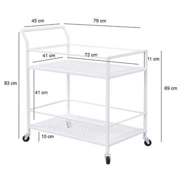 Fenino serveringsvogn 79 cm - Matt hvit - Møbler - Bord - Serveringsvogn & serveringsbord - Trillebord & Serveringsbord