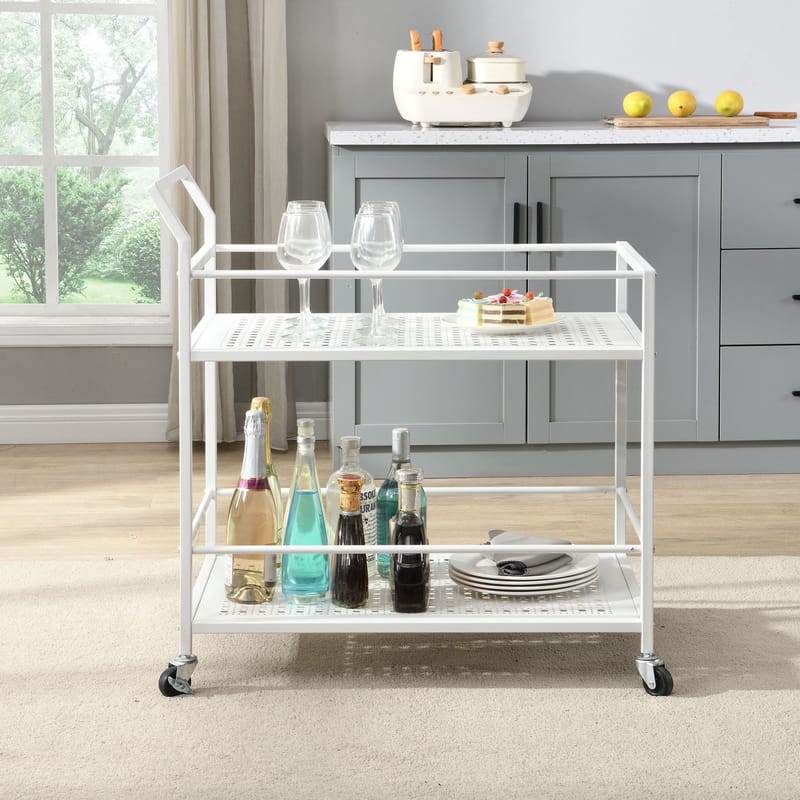 Fenino serveringsvogn 79 cm - Matt hvit - Møbler - Bord - Serveringsvogn & serveringsbord - Trillebord & Serveringsbord