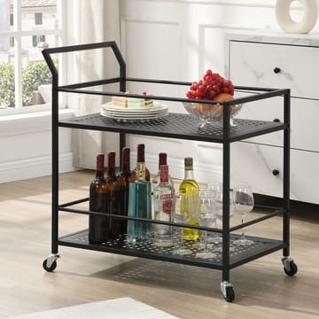 Fenino serveringsvogn 79 cm - Matt svart - Møbler - Bord - Serveringsvogn & serveringsbord - Trillebord & Serveringsbord