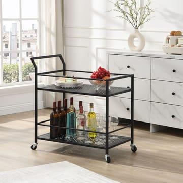 Fenino serveringsvogn 79 cm - Matt svart - Møbler - Bord - Serveringsvogn & serveringsbord - Trillebord & Serveringsbord