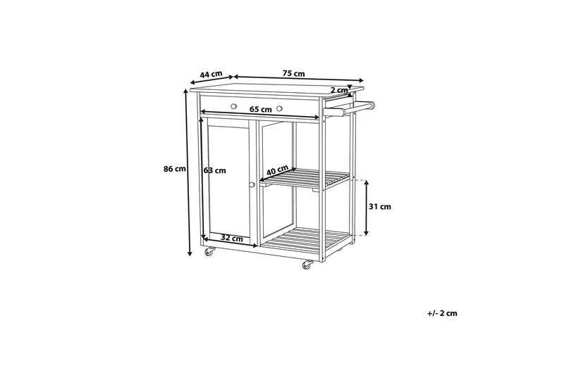 Heres Serveringsbord - Hvit - Møbler - Bord - Serveringsvogn & serveringsbord - Rullevogn, rullebord & serveringsbord