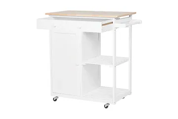 Heres Serveringsbord - Hvit - Møbler - Bord - Serveringsvogn & serveringsbord - Rullevogn, rullebord & serveringsbord
