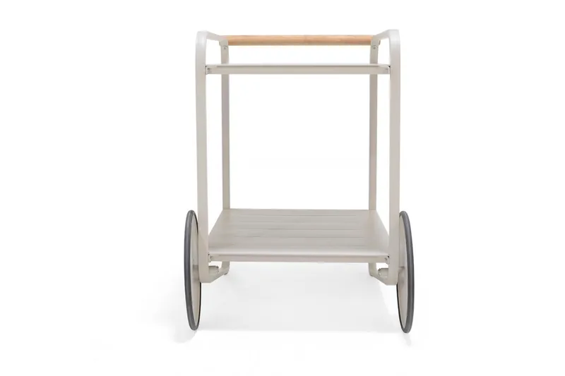 Portals Rullebord 92 cm - Hvit/Tre - Møbler - Bord - Serveringsvogn & serveringsbord - Rullevogn, rullebord & serveringsbord