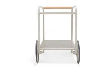 Portals Rullebord 92 cm - Hvit/Tre - Møbler - Bord - Serveringsvogn & serveringsbord - Rullevogn, rullebord & serveringsbord