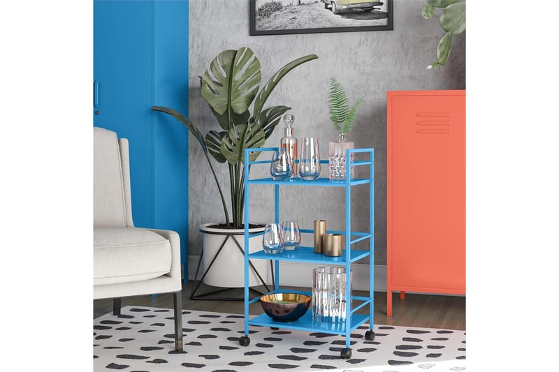 CacHe Drinkvogn 43x29 cm Blå - Novogratz - Møbler - Bord - Serveringsvogn & serveringsbord - Trillebord & Serveringsbord