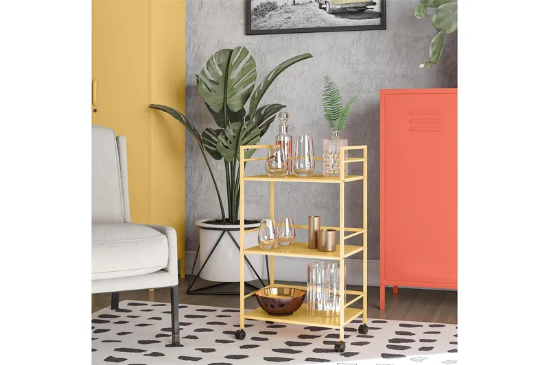 CacHe Drinkvogn 43x29 cm Gul - Novogratz - Møbler - Bord - Serveringsvogn & serveringsbord - Trillebord & Serveringsbord