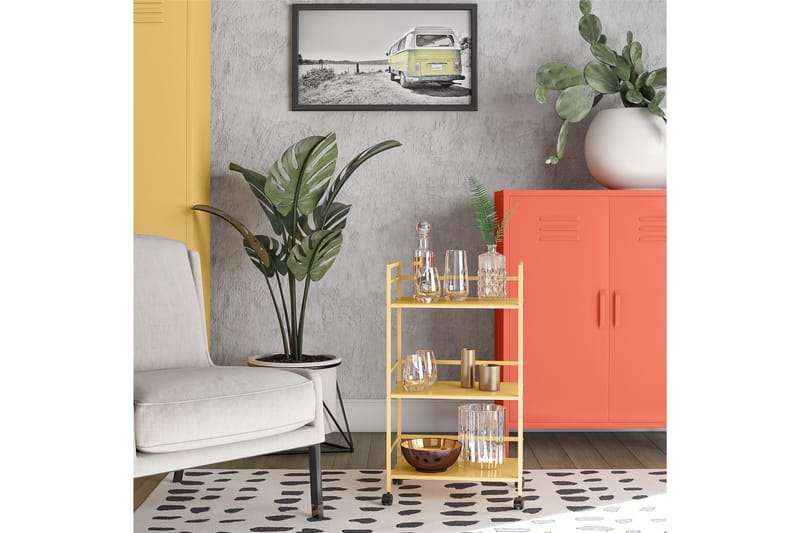 CacHe Drinkvogn 43x29 cm Gul - Novogratz - Møbler - Bord - Serveringsvogn & serveringsbord - Trillebord & Serveringsbord