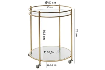 Drinkvagn & Rullbord Wohnling Guld - Møbler - Bord - Serveringsvogn & serveringsbord - Trillebord & Serveringsbord