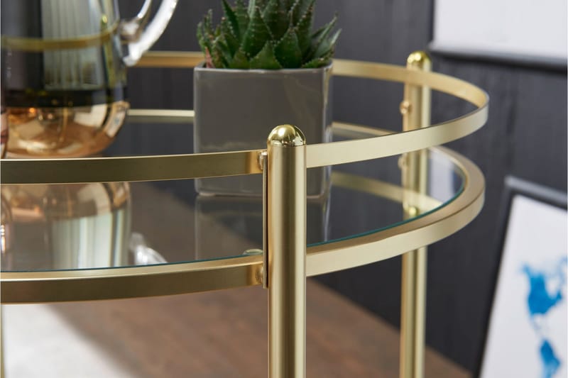 Drinkvagn & Rullbord Wohnling Guld - Møbler - Bord - Serveringsvogn & serveringsbord - Trillebord & Serveringsbord
