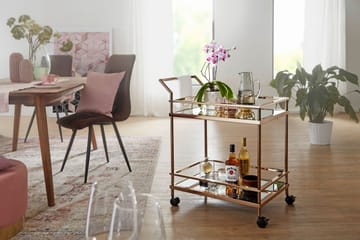 Drinkvagn & Rullbord Wohnling Guld - Møbler - Bord - Serveringsvogn & serveringsbord - Trillebord & Serveringsbord