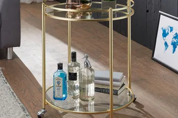Drinkvagn & Rullbord Wohnling Guld - Møbler - Bord - Serveringsvogn & serveringsbord - Trillebord & Serveringsbord
