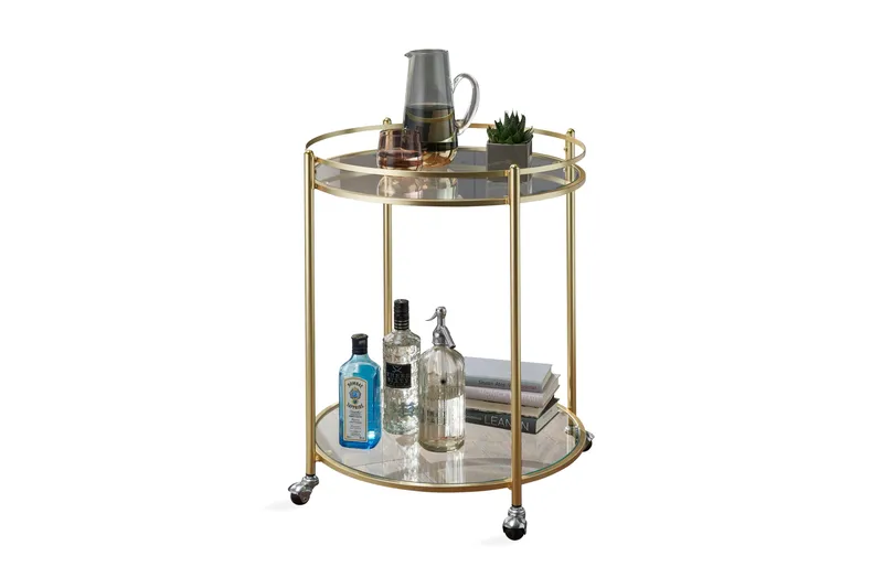 Drinkvagn & Rullbord Wohnling Guld