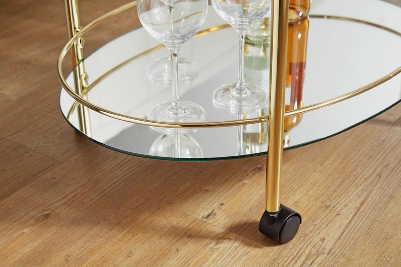Drinkvagn & Rullbord Wohnling Guld - Møbler - Bord - Serveringsvogn & serveringsbord - Trillebord & Serveringsbord