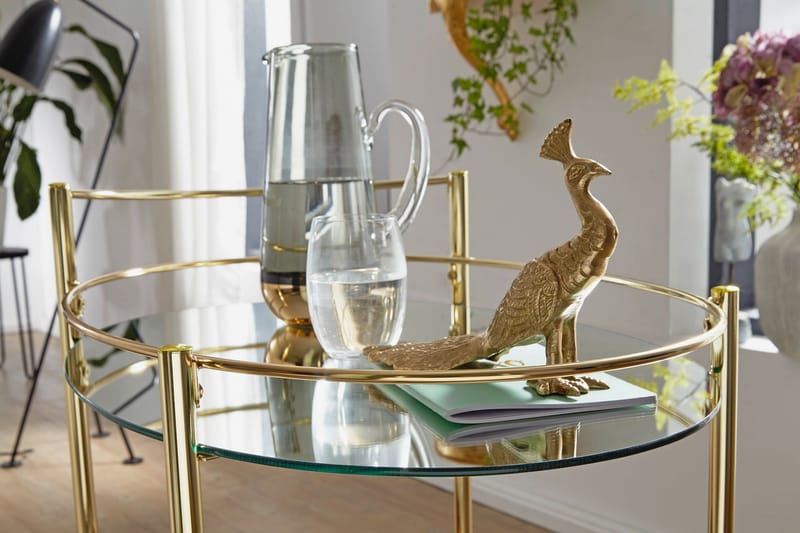 Drinkvogn Stageman 67x46 cm - Gull - Møbler - Bord - Serveringsvogn & serveringsbord - Trillebord & Serveringsbord