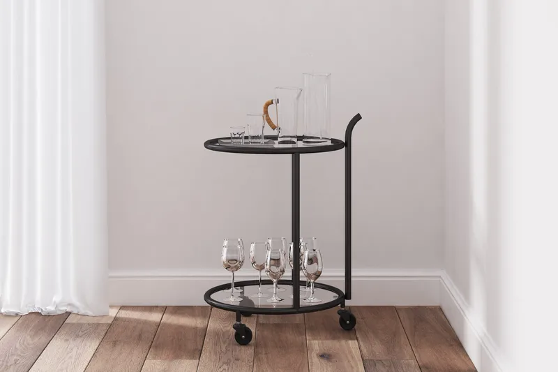 Eahbus Drinkvogn - Svart - Møbler - Bord - Serveringsvogn & serveringsbord - Trillebord & Serveringsbord