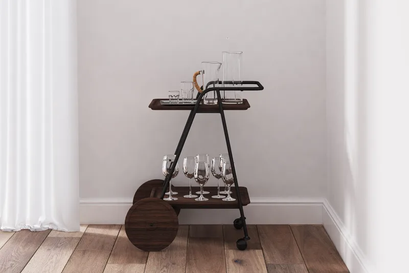 Eahbus Drinkvogn - Svart - Møbler - Bord - Serveringsvogn & serveringsbord - Trillebord & Serveringsbord