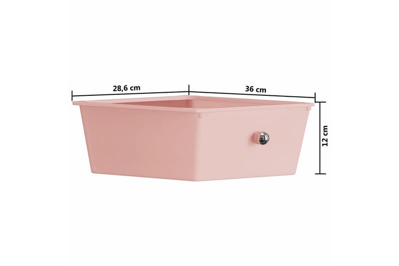 Oppbevaringsvogn 4 skuffer plast rosa - Trillebord & Serveringsbord - Rullevogn, rullebord & serveringsbord