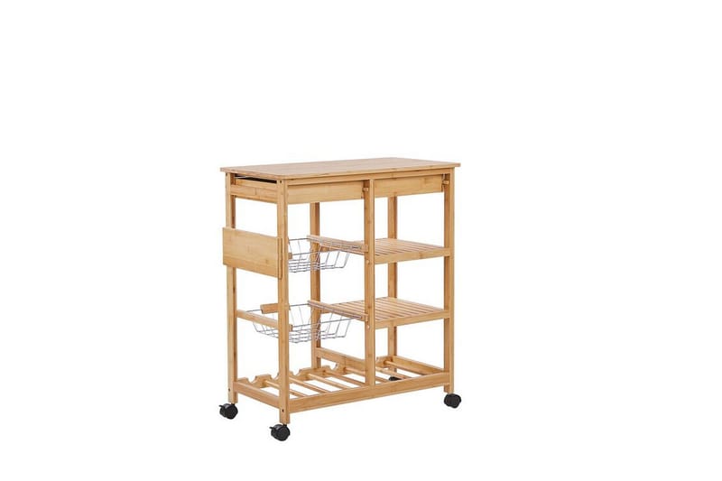 Serveringsbord lysttre MORINO - Tre/natur - Møbler - Bord - Serveringsvogn & serveringsbord - Trillebord & Serveringsbord