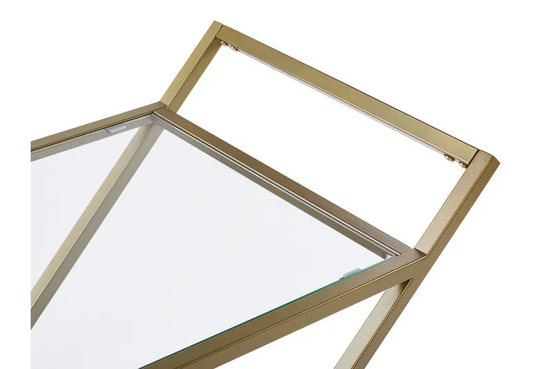 Serveringsvogn glass/Gull IVERA - Gull - Møbler - Bord - Serveringsvogn & serveringsbord - Trillebord & Serveringsbord