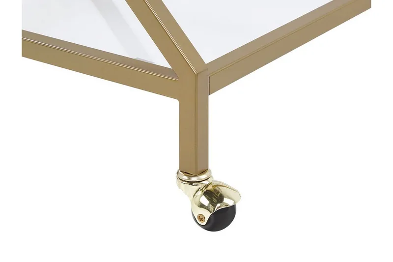 Serveringsvogn glass/Gull IVERA - Gull - Møbler - Bord - Serveringsvogn & serveringsbord - Trillebord & Serveringsbord