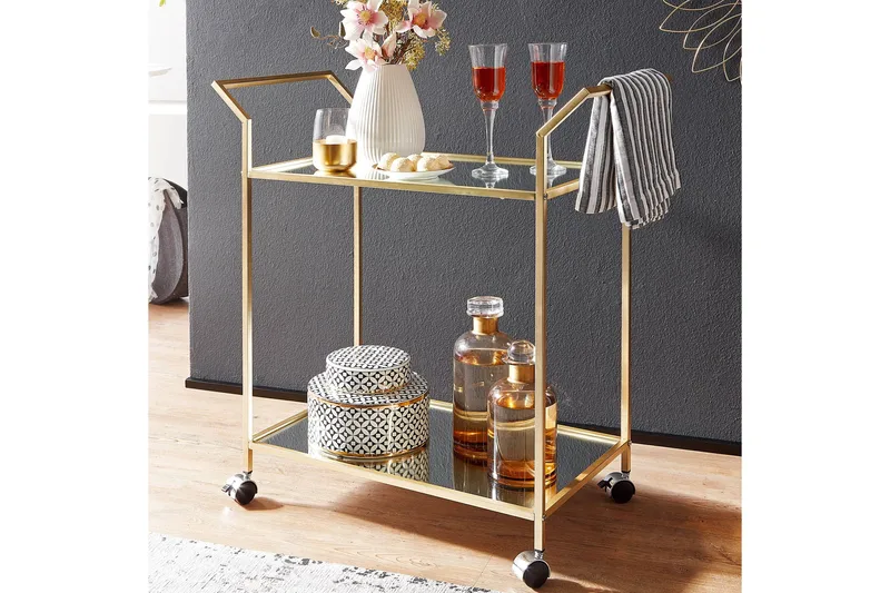 Tultered Serveringsvogn - Gull - Møbler - Bord - Serveringsvogn & serveringsbord - Trillebord & Serveringsbord