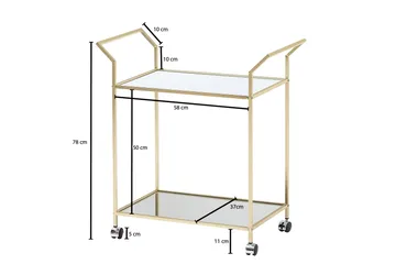 Tultered Serveringsvogn - Gull - Møbler - Bord - Serveringsvogn & serveringsbord - Trillebord & Serveringsbord