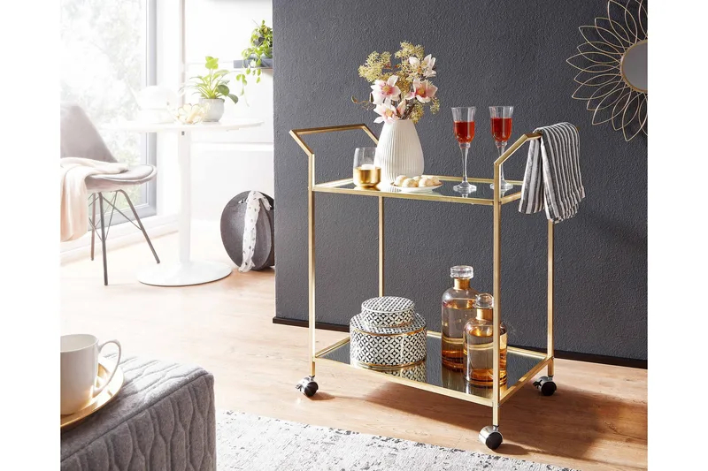 Tultered Serveringsvogn - Gull - Møbler - Bord - Serveringsvogn & serveringsbord - Trillebord & Serveringsbord