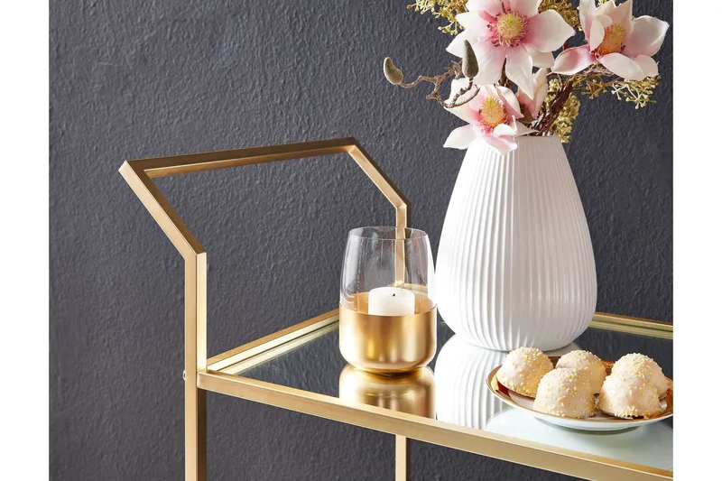 Tultered Serveringsvogn - Gull - Møbler - Bord - Serveringsvogn & serveringsbord - Trillebord & Serveringsbord
