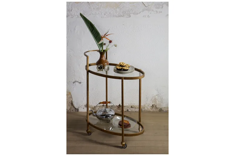 Zemuly Rullevogn 67 cm - Antikk Messing - Møbler - Bord - Serveringsvogn & serveringsbord - Trillebord & Serveringsbord