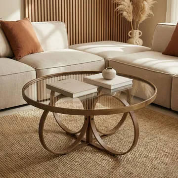 Setira Sofabord 100 cm - Valnøtt - Møbler - Bord - Sofabord & salongbord