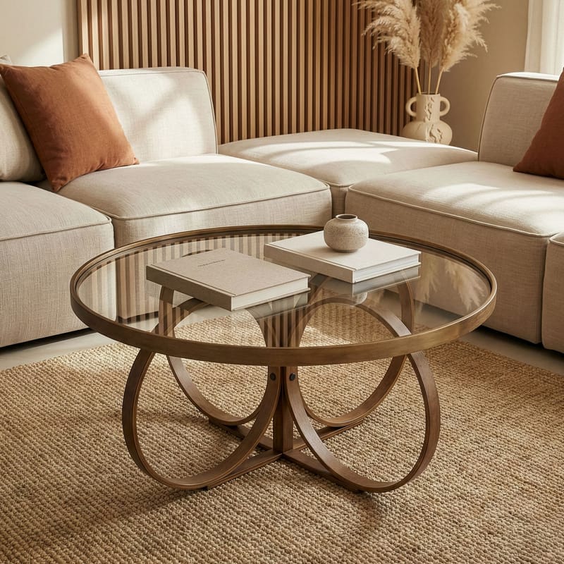 Setira Sofabord 100 cm - Valnøtt - Møbler - Bord - Sofabord & salongbord