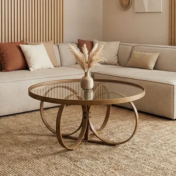 Setira Sofabord 100 cm - Valnøtt - Møbler - Bord - Sofabord & salongbord