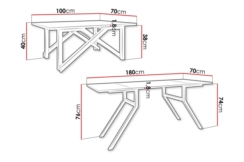 Seyloren Sofabord 100 cm - Brun/Svart - Møbler - Bord - Sofabord & salongbord
