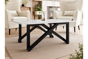 Seyloren Sofabord 100 cm - Hvit/Svart - Møbler - Bord - Sofabord & salongbord