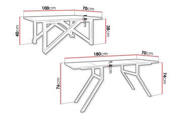 Seyloren Sofabord 100 cm - Svart - Møbler - Bord - Sofabord & salongbord