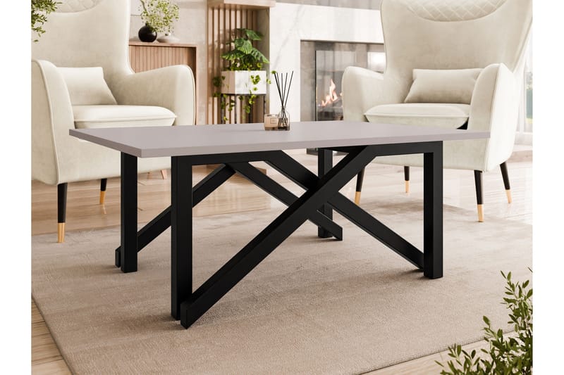 Seyloren Sofabord 100 cm - Svart/Beige - Møbler - Bord - Sofabord & salongbord