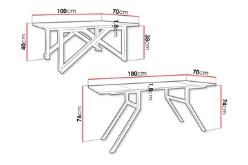 Seyloren Sofabord 100 cm - Svart/Beige - Møbler - Bord - Sofabord & salongbord