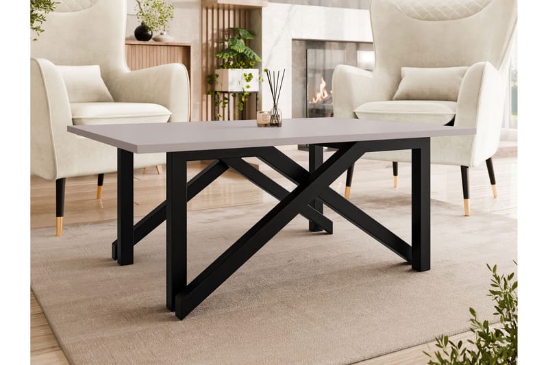 Seyloren Sofabord 100 cm - Svart/Beige - Møbler - Bord - Sofabord & salongbord