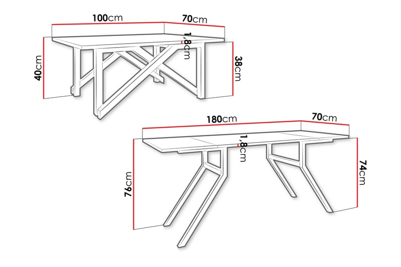 Seyloren Sofabord 100 cm - Svart/Grå - Møbler - Bord - Sofabord & salongbord