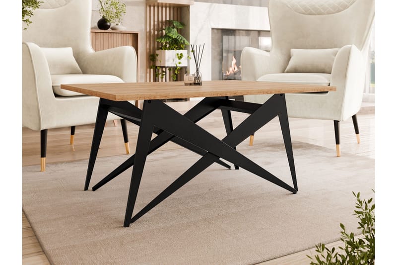 Seyloren Sofabord 90 cm - Svart/Brun - Møbler - Bord - Sofabord & salongbord