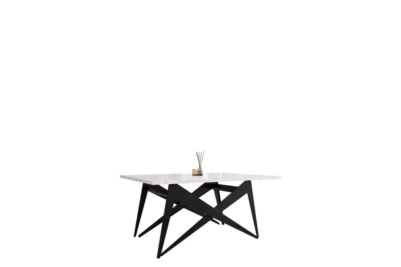 Seyloren Sofabord 90 cm, Svart/Hvit