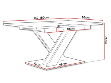 Shea Förlängningsbart Spisebord 140-180 cm Rektangulær - Svart - Møbler - Bord - Spisebord & kjøkkenbord