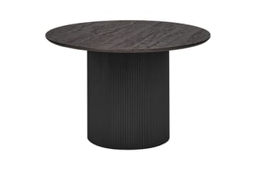 Sheho Rundt Spisebord 120 cm med Tre- og Valnøttutseende - Svart - Møbler - Bord - Spisebord & kjøkkenbord