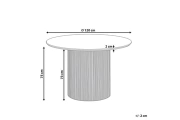 Sheho Rundt Spisebord 120 cm med Tre- og Valnøttutseende - Svart - Møbler - Bord - Spisebord & kjøkkenbord