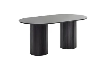 Sheridan Ovalt Spisebord 180 cm i Tre - Svart - Møbler - Bord - Spisebord & kjøkkenbord