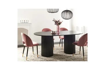 Sheridan Ovalt Spisebord 180 cm i Tre - Svart - Møbler - Bord - Spisebord & kjøkkenbord