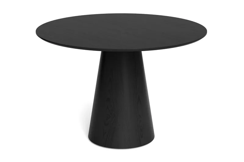 Siena lite rundt spisebord 110 cm finér, Svartbeiset eik