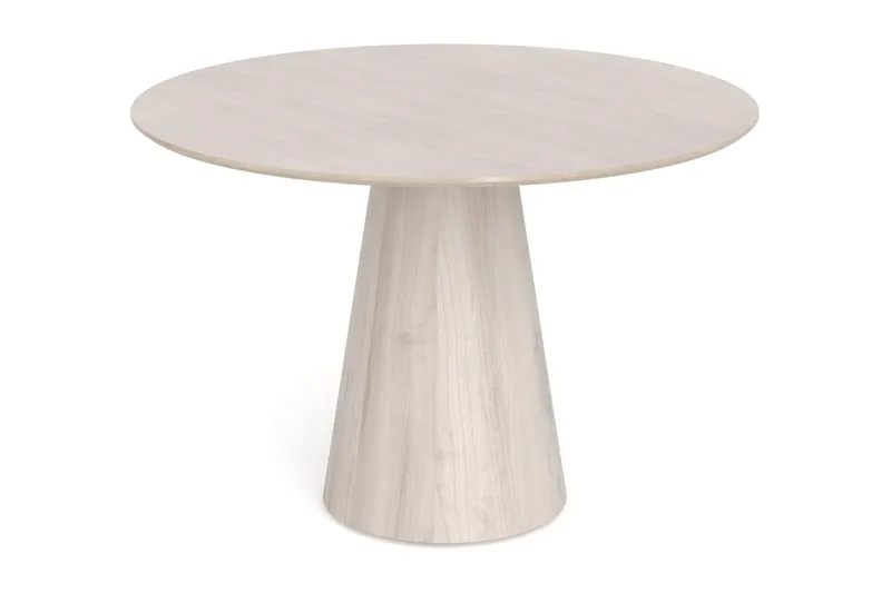 Siena lite rundt spisebord 110 cm finer, Hvitlasert eik
