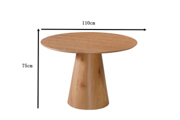 Siena Matbord Runt 110cm Ek - Møbler - Bord - Spisebord & kjøkkenbord