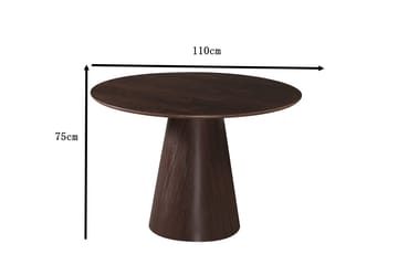 Siena Matbord Runt 110cm Smoked Oak - Møbler - Bord - Spisebord & kjøkkenbord